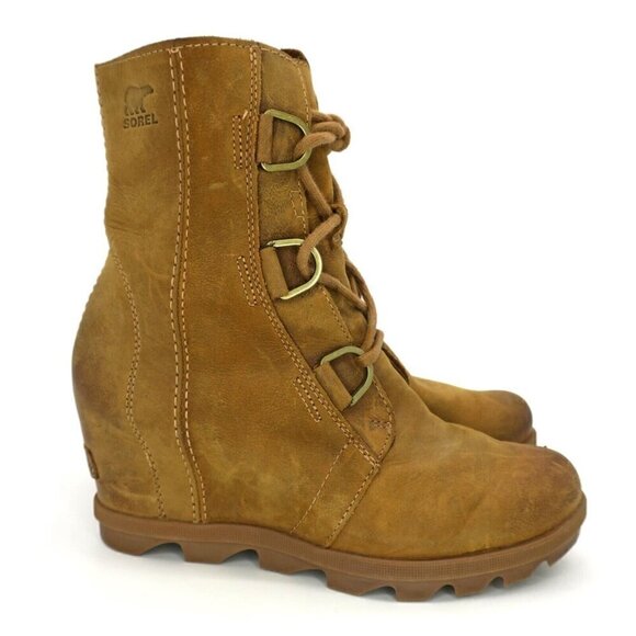 Sorel Joan of Arctic Wedge Mid Boot Ash Brown Waterproof Bootie Women's 8M - Picture 3 of 7